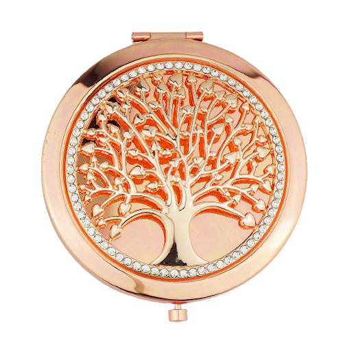 Rose Gold Tree of Life Compact Mirror