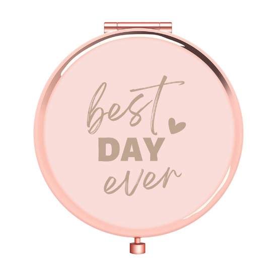 BEST DAY EVER Laser Engraved Compact Mirror