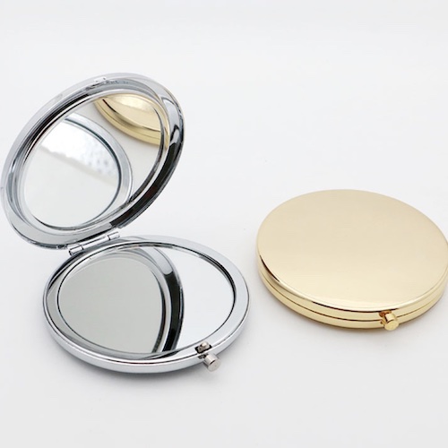 70mm Silver/Gold/Rose Gold Plated Compact Mirror