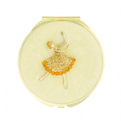 Rhinestone Ballerina Compact Mirror