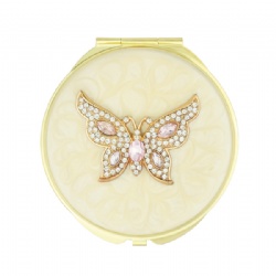 Nature Butterfly Compact Mirror 70mm Round