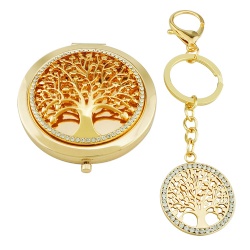 Tree of Life Gift Set of Compact Mirror & Key Chain