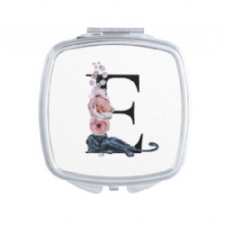 Cat on the letter E Epoxy Compact Mirror