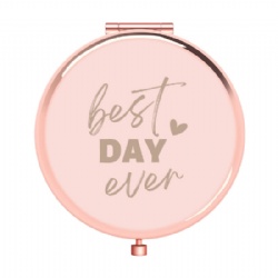 BEST DAY EVER Laser Engraved Compact Mirror