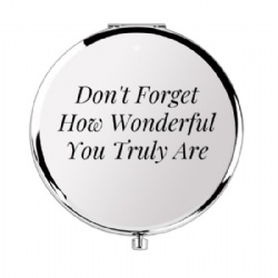 Silver Personalized Compact Mirror Favor