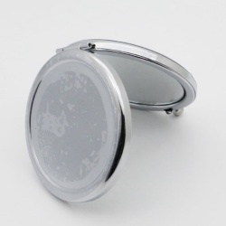 70mm Round Silver Plain Compact Mirror