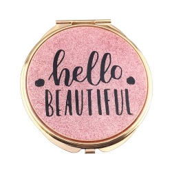 Hello Beautiful Compact Mirror for Purse