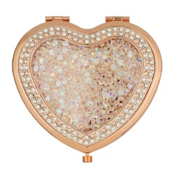 AB Crystal Shakers Heart Compact Mirror